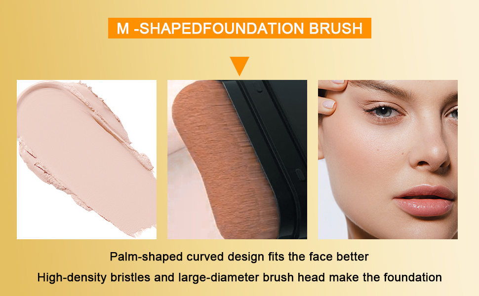 M -SHAPEDFOUNDATION BRUSH