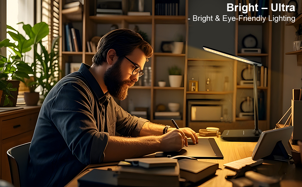 Super Bright LED Desk Lamp  No Flicker, No Eye Strain, desk lamps for home office,desk light,