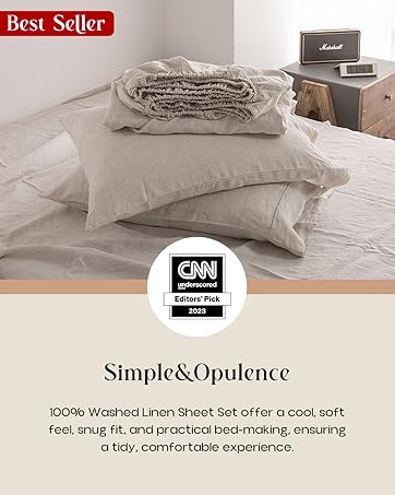 simple&opulence linen sheet set