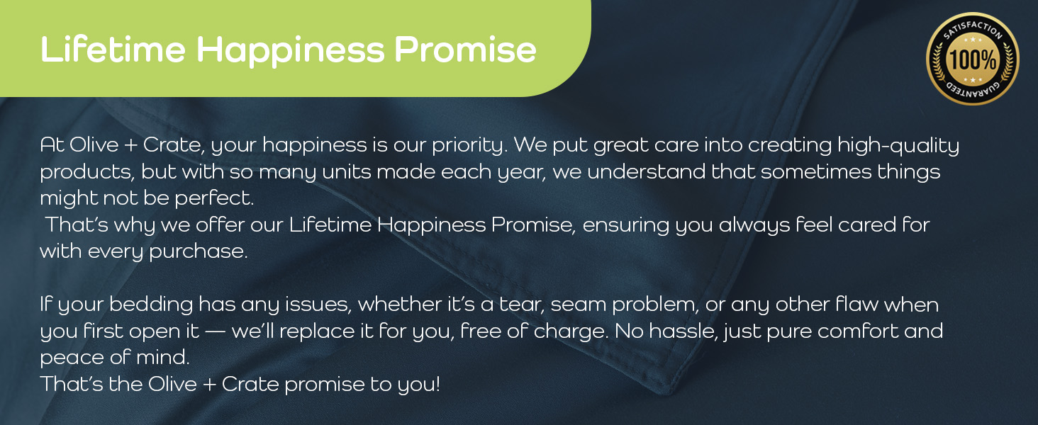 Lifetime Happiness Promise of Olvie + Crate