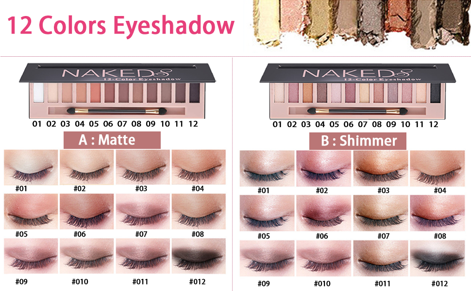 12 colors eyeshadow