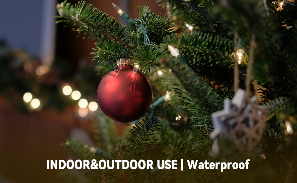 white christmas tree lights