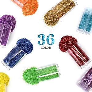 36 colors glitter