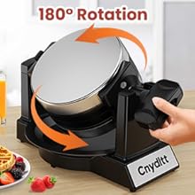 Cnydltt waffle iron can rotate 180 degrees for more even heating