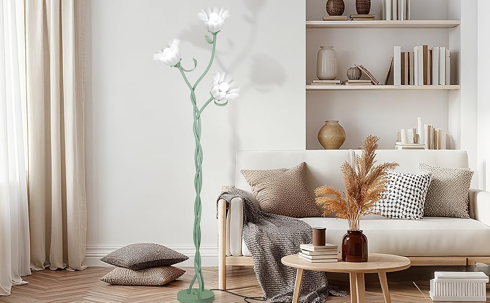 floor lamp for bedroom  art deco floor lamp  lily of the valley lamp  fun floor lamp
