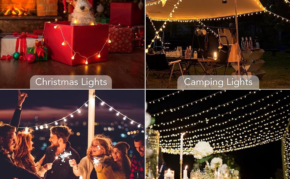 20 Ft USB Globe String Lights - Indoor &amp; Outdoor Décor