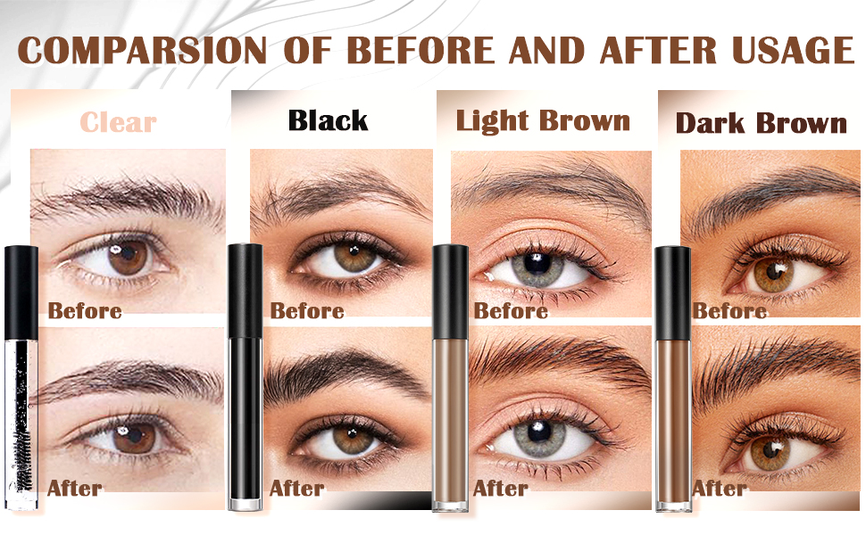 comparsion of before and after usage