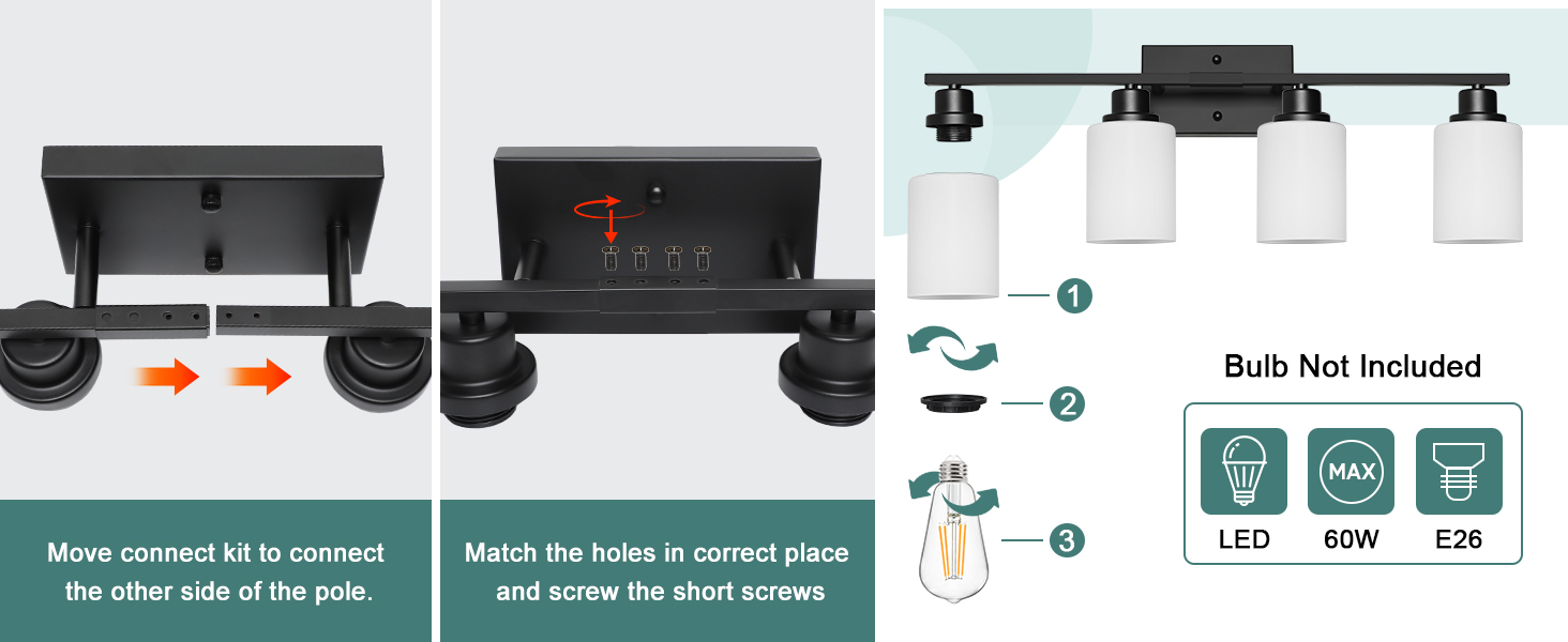 bathroom light fixtures over mirror