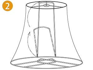 Lampshade installation instruction diagram