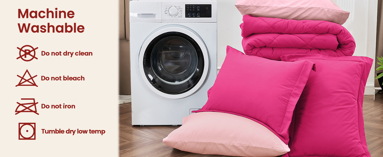 Comforter Set, Reversible Bed in a Bag, All Season Bedding Set