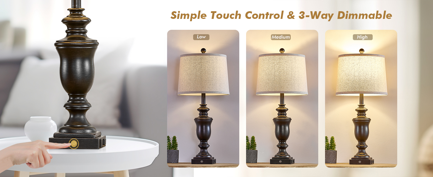 Simple Touch Control lamp 3-Way Dimmable