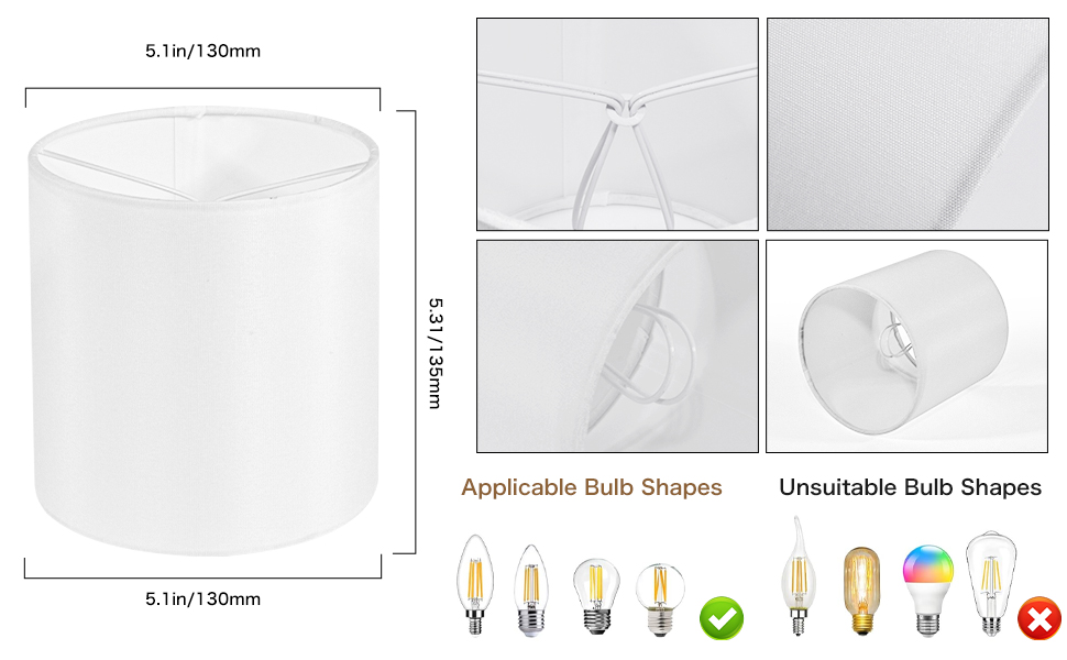 small lamp shades set of 6