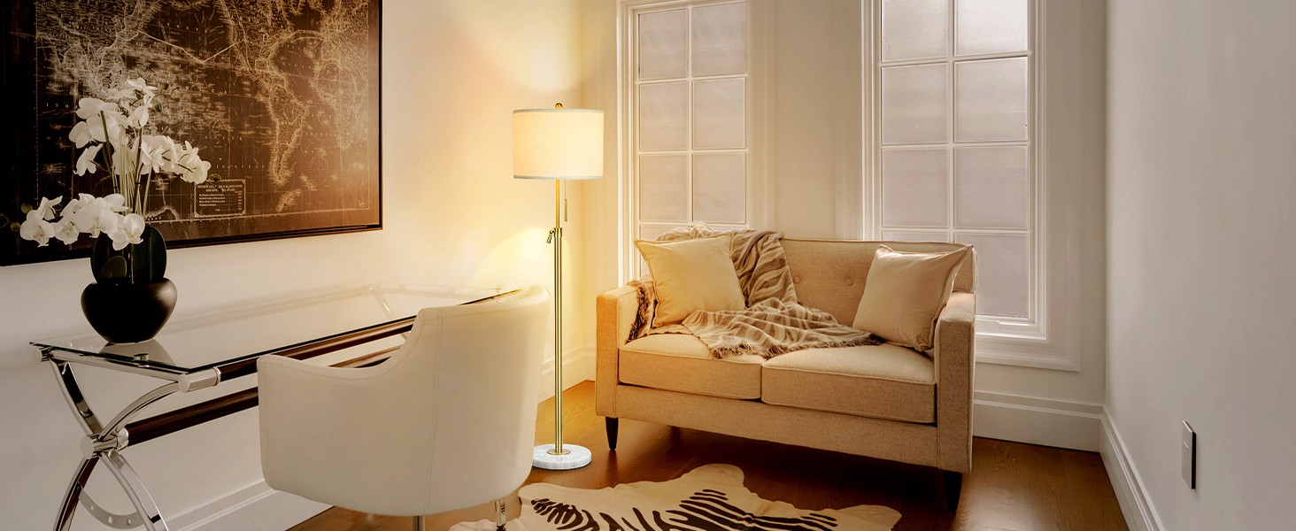 gold floor lamp