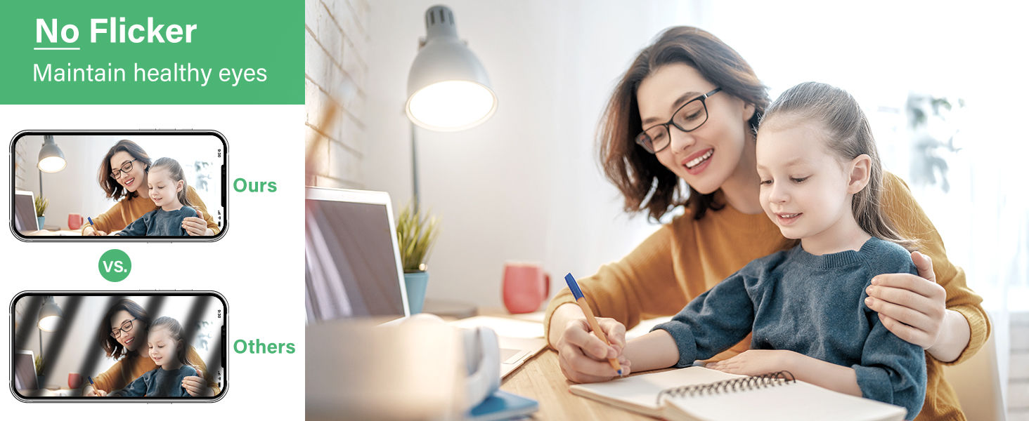 a19 led light bulbs 100w daylight 5000k cool white no flicker