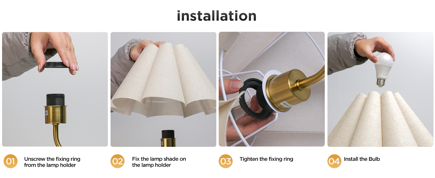 Small Table Lamp, Bedside Nightstand Lamp with Adjustable Beige Lampshade, Morden Mini Desk Lamp