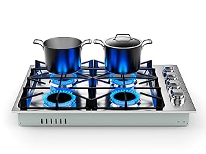 4 burners gas cooktop