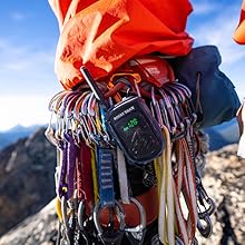 Radio on climbing harness