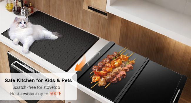 Stove Top Cover for Electric Stove Heat-Resistant Induction Protector Covers for Stovetop