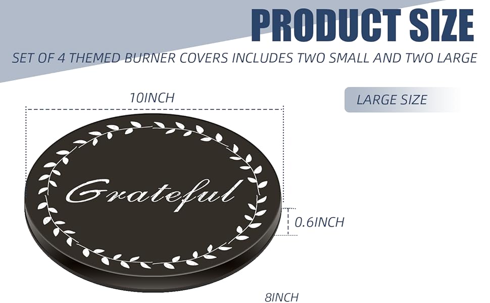 Gratitudes Chalkboard Metal Stove Burner