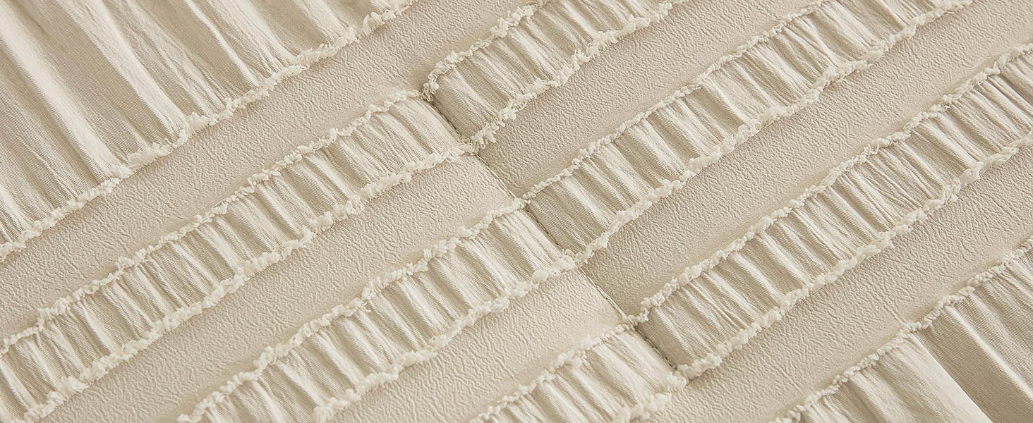 Seersucker Ruffle Comforter Set 