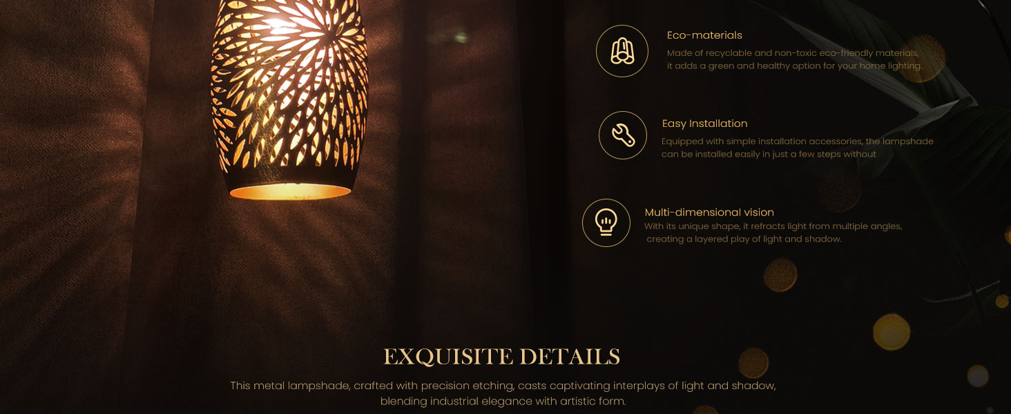 Metal Lamp Shades Set of 2