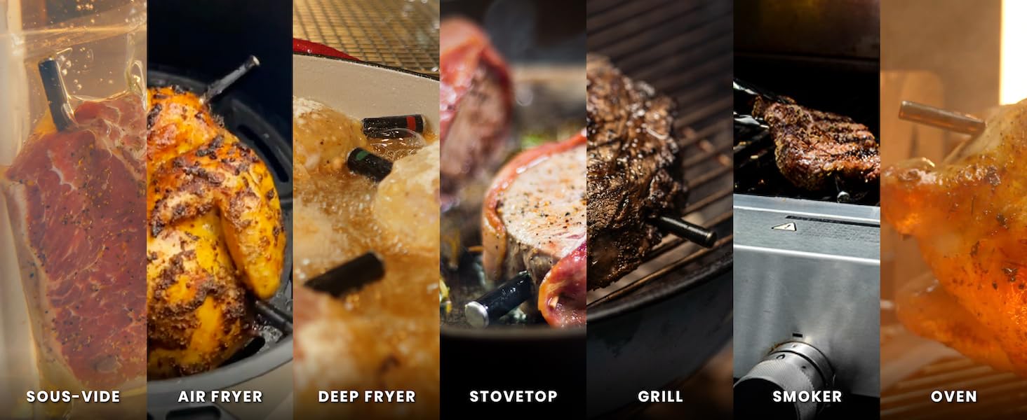 MeatStick Patented Dual-Shell build for most kinds of cooking styles, like grilling and deep frying
