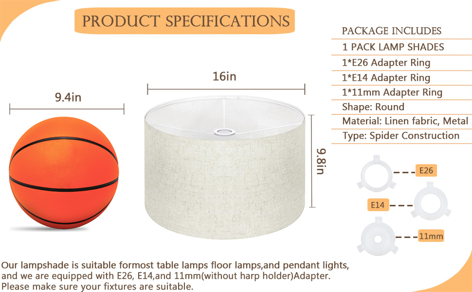 Drum Lamp Shades for Floor Lamps