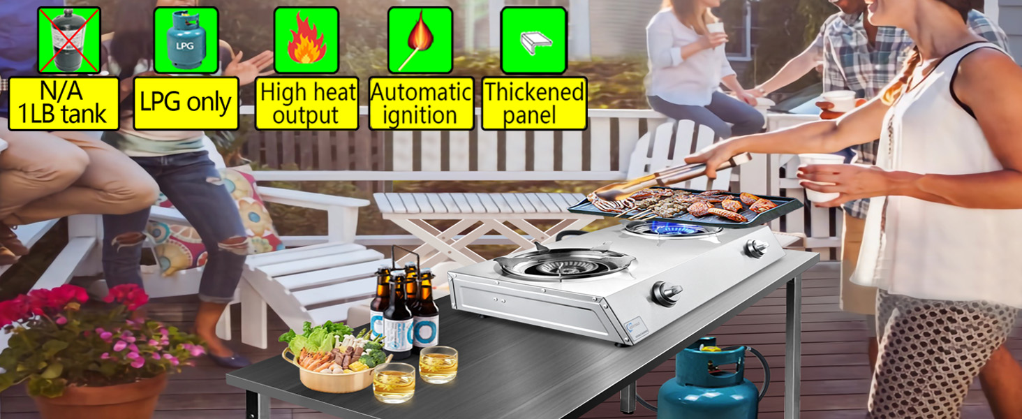 propane stove 2 burner