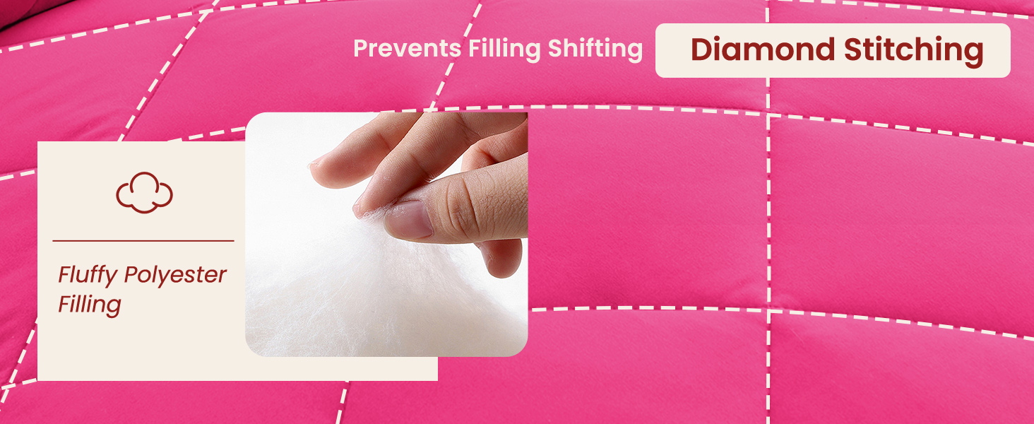 Comforter Set, Reversible Bed in a Bag, All Season Bedding Set