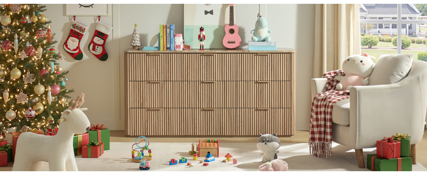 A+ 2 Dresser with 9 drawer natural oak marry christmas