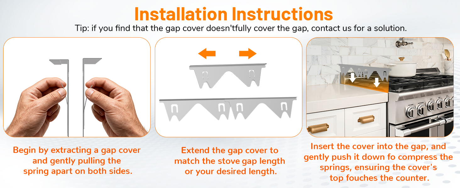 stove counter gap cover