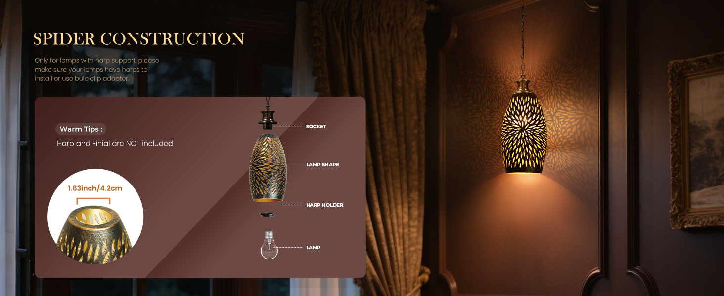 2 Pack Metal Lamp Shades