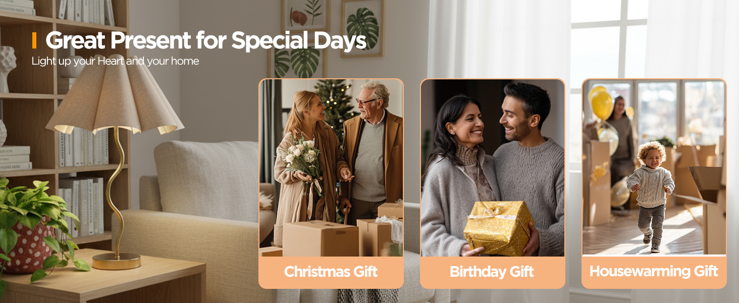 Small Table Lamp, Bedside Nightstand Lamp with Adjustable Beige Lampshade, Morden Mini Desk Lamp