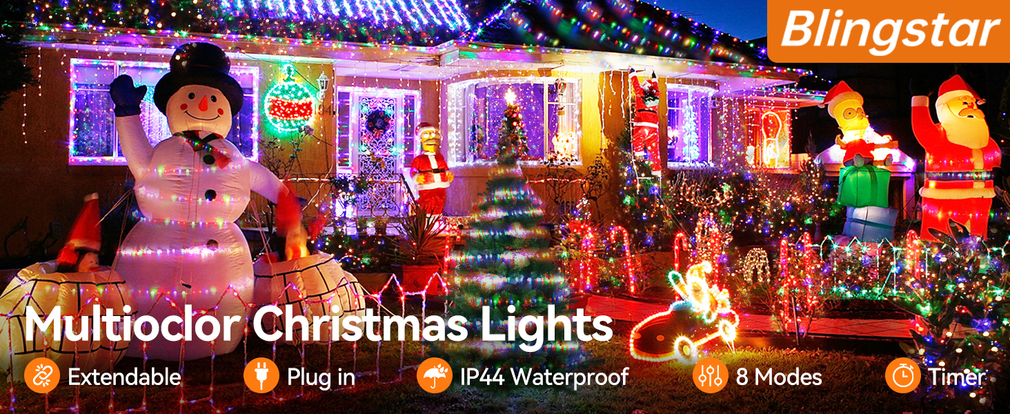 multicolor christmas lights