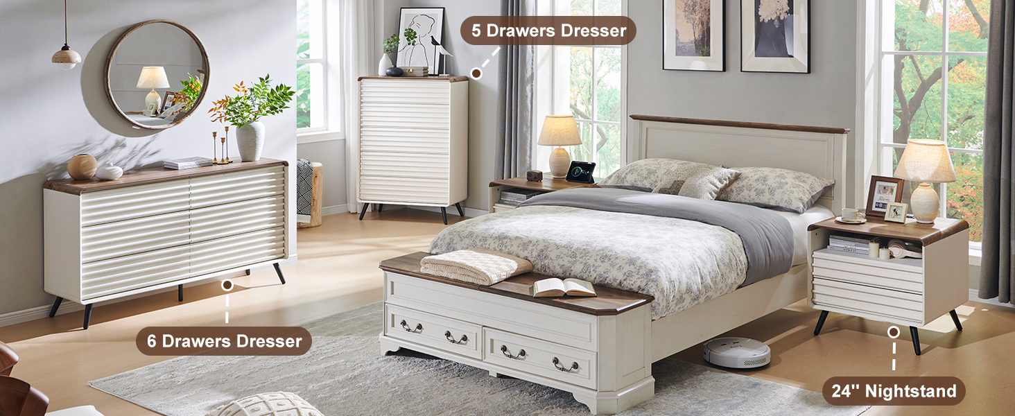 night stand set 2 drawers