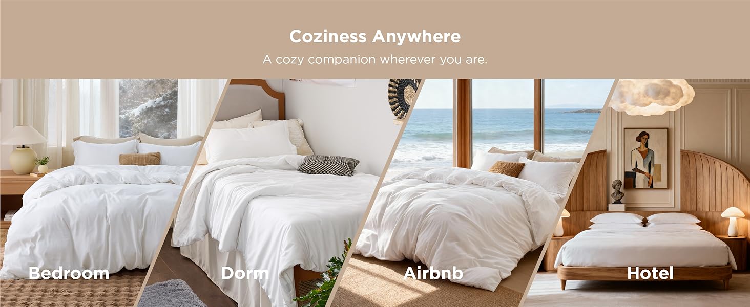 Bedsure Duvet Cover Soft Double Brushed Bedding Set for Kids Adults Zipper Closure NO Comforter