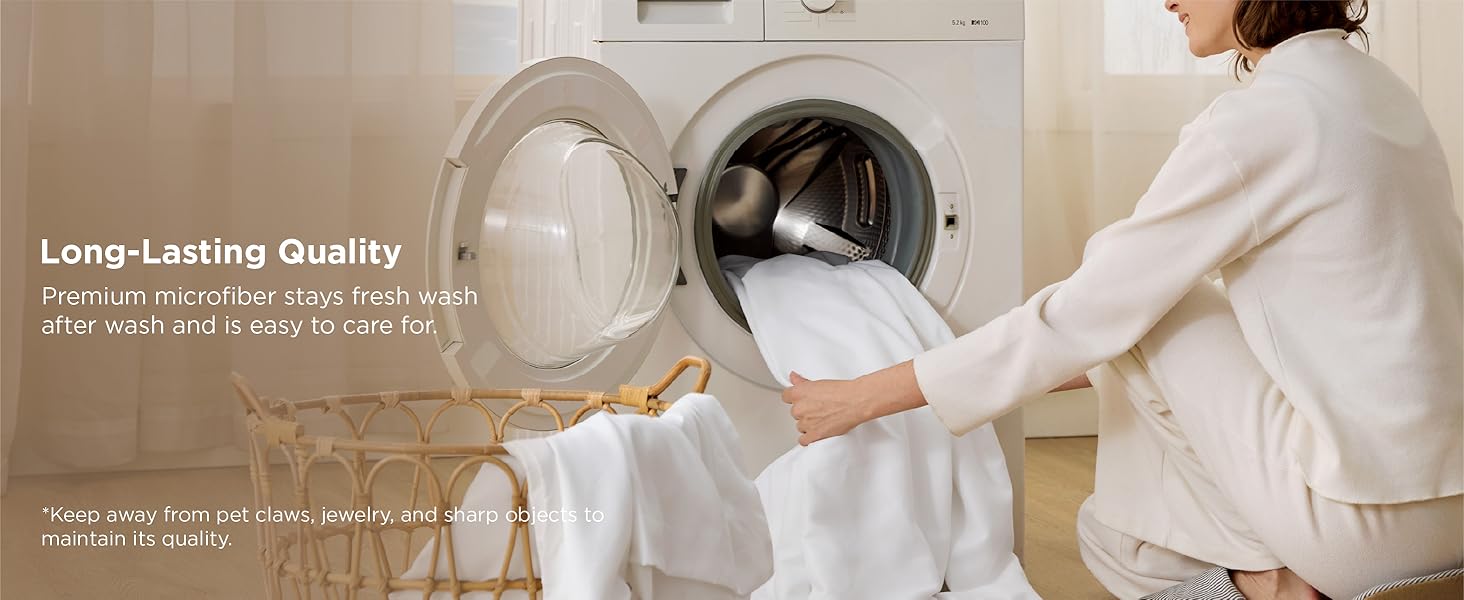 Bedsure Duvet Cover Soft Double Brushed Bedding Set for Kids Adults Zipper Closure NO Comforter