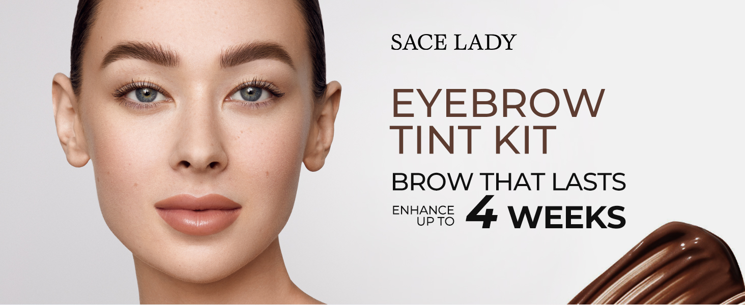 SACE LADY Eyebrow Tint Kit, Semi Permanent Brow Tint for Women, Long Last Effect Up to 4 weeks