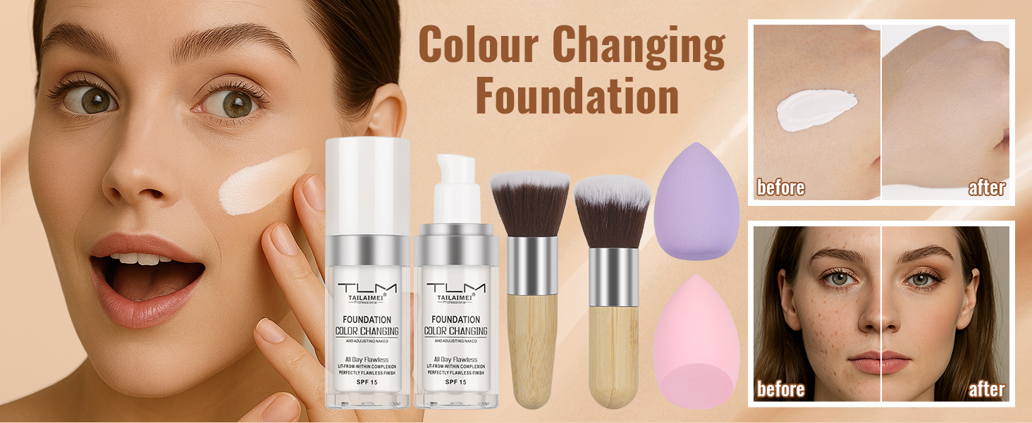 tlm color changing foundation