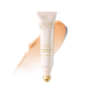 LAURA GELLER Line Smoother Targeted Fine Line Filler | Instant Blurring Primer for Wrinkles & Pores, Subtly Tinted, with Vitamin C & Niacinamide for Mature Skin