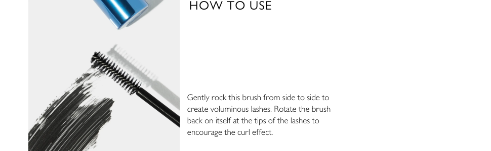 instructions how to use mascara for voluminous and curled lashes