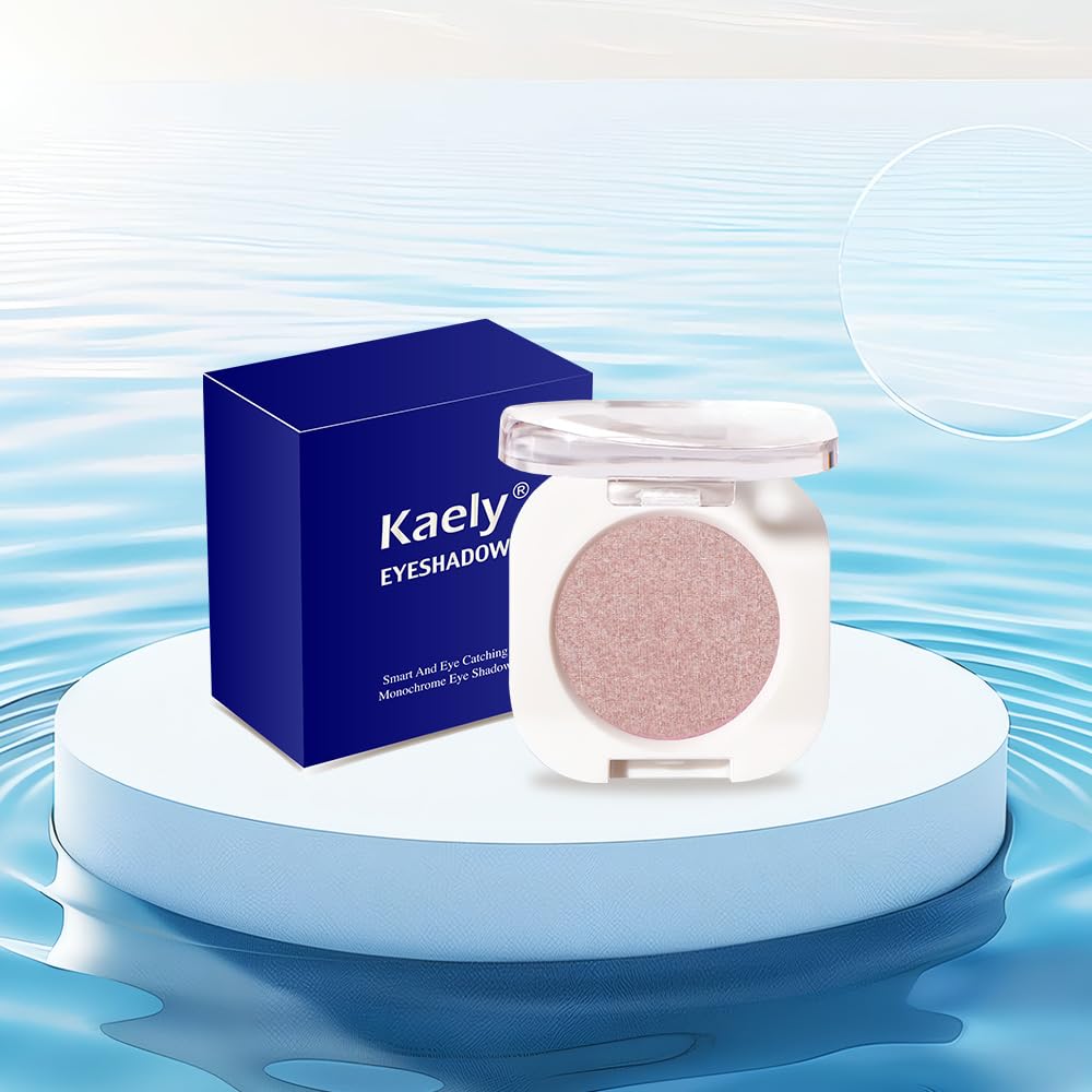 Champagne Shimmer Single Eyeshadow, Lightweight Blendable Mini Eye Shadow for Older Women, Monochrome Eyeshadow Palette Makeup Pigmented Waterproof, Vegan & Cruelty-Free, 24 - Image 7