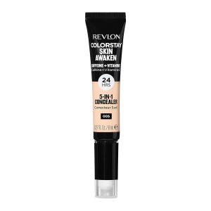 Revlon ColorStay Skin Awaken 5-in-1 Concealer, Lightweight, Creamy Longlasting Face Makeup with Caffeine & Vitamin C, For Imperfections, Dark Circles & Redness, 005 Fair, 0.27 Fl Oz