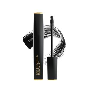Cellmetics Mascara for Older Women 60 Plus, Volumizing & Lengthening Tubing Mascara with Lash Growth Effect, Hypoallergenic, Smudge-Free and Gentle for Sensitive Eyes (Black)