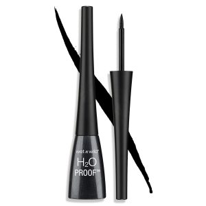 wet n wild H2O Proof Liquid Eyeliner, Waterproof & Smudge-Proof, Long-Lasting Definition, Precise Brush Applicator, Cruelty-Free - Black