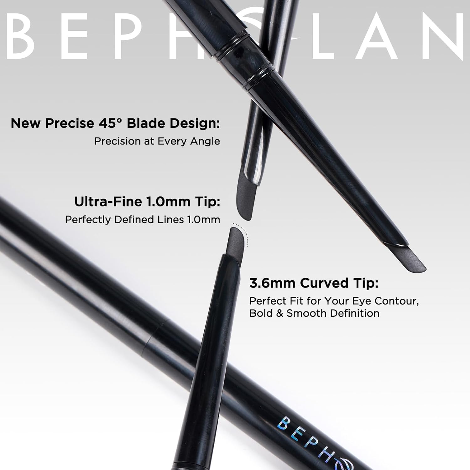 BEPHOLAN Black Eyeliner Pencils,D-tips Waterproof Gel Eyeliner Pencil Waterline Eye Liner Pen for Women Waterproof Smudge Proof Long-lasting (BLACK-D) - Image 2