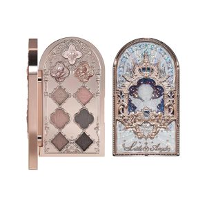 Flower Knows Little Angel 9-Color Eyeshadow Palette,Pink Beige Makeup Palette with 6 Matte + 3 Shimmer Shades,Blendable Smooth Cute Eye Makeup,0.37 Oz(01 Eden's Angel)