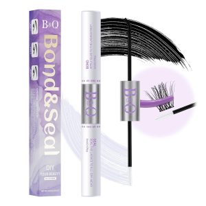 B&Q Lash Clusters Fluffy Wispy Voluminous - 144 PCS Feath5D 01 Layered Individual Cluster Lashes, Feathered Lightweight Eyelash Extensions in 8-18mm, C Curl, Waterproof False Lashes