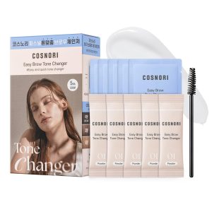 COSNORI Easy Brow Tone Changer – Gentle Lightening Formula for Soft, Natural Look – Brow Bleach Kit, Easy At-Home Application, Quick Results in 2–3 Minutes, 5 Applications