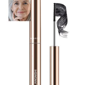 Black Mascara for Fine Short Lash & Older Women & Mulit-layered Lashes, Ultimate Length Volumizing Lower Bottom Lashes Mascara, Ultra-Precise Slim Adjustable Brush to Any Angle, Smudge-proof